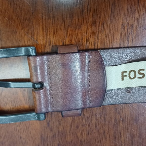 Fossil Men‘s Genuine leather Belt 95/38 Brown style 100153 - Picture 2 of 9